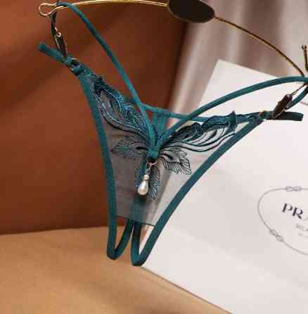 Трусики з доступом та намистинкою універсальний зелений Київ