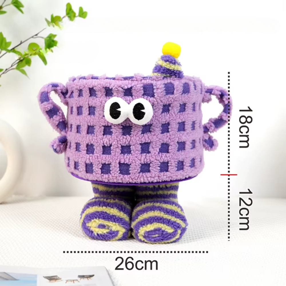 Кошик для іграшок плюшевий органайзер у дитячу кімнату м'який для речей та іграшок дитячий, фіолетовий Кам'янець-Подільський - фото 6