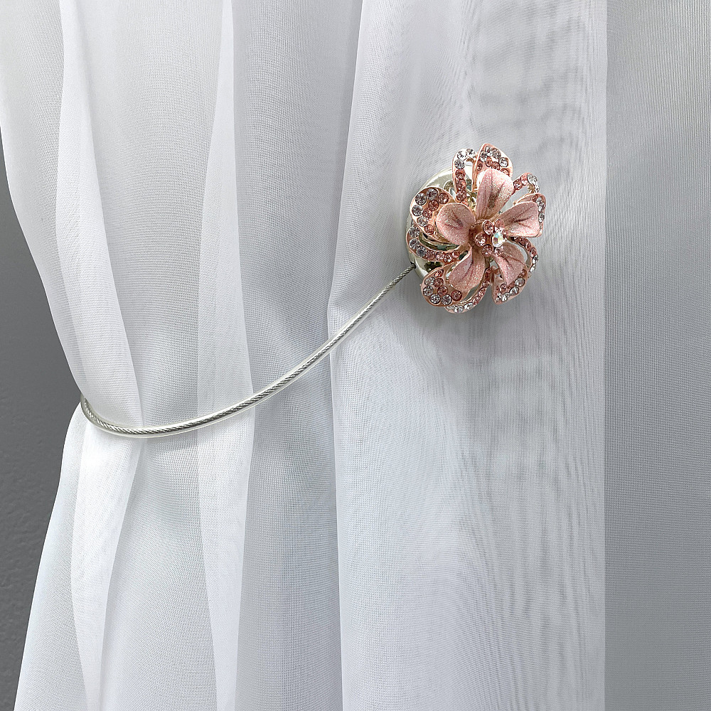 Магніти для штор та гардин "Flowers" набір 2 шт Персиковий (81-208) Київ - фото 3