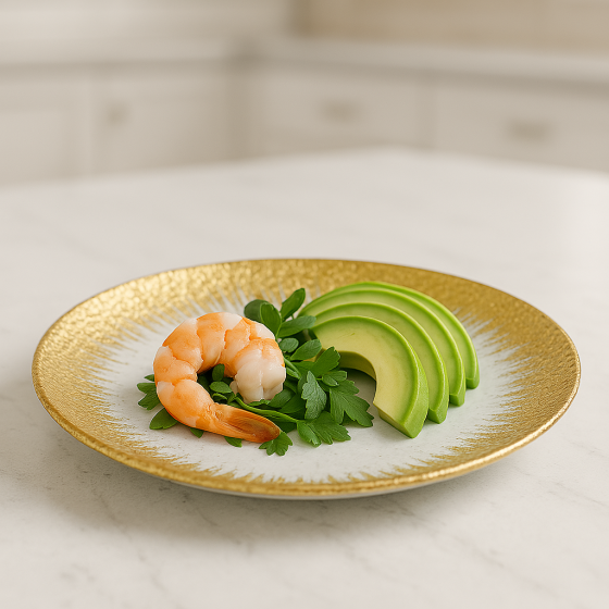 Набор стеклянных тарелок 20 см (6 шт) | Блюдо десертное/сервировочное Киев