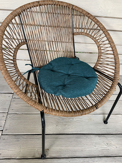 Подушка для стільців (38x38х5 см) кругла Decorator Мальмо колір лазурний 84-045 Київ - фото 3