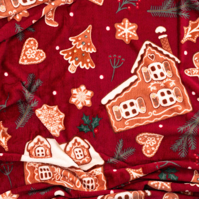 Плед Ardesto Christmas Flannel 160х200см, 100% поліестер, імбирні будиночки (ART0121PB) Вінниця - фото 2