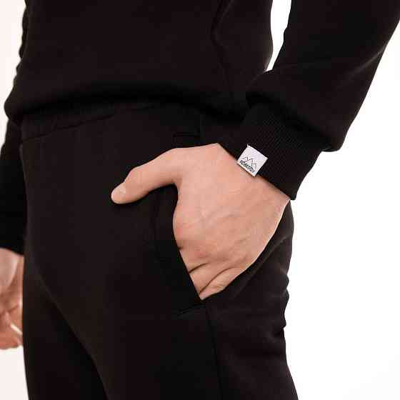 Чоловічі штани джогери з кишенями чорні Pobedov 007 ЗИМА Київ