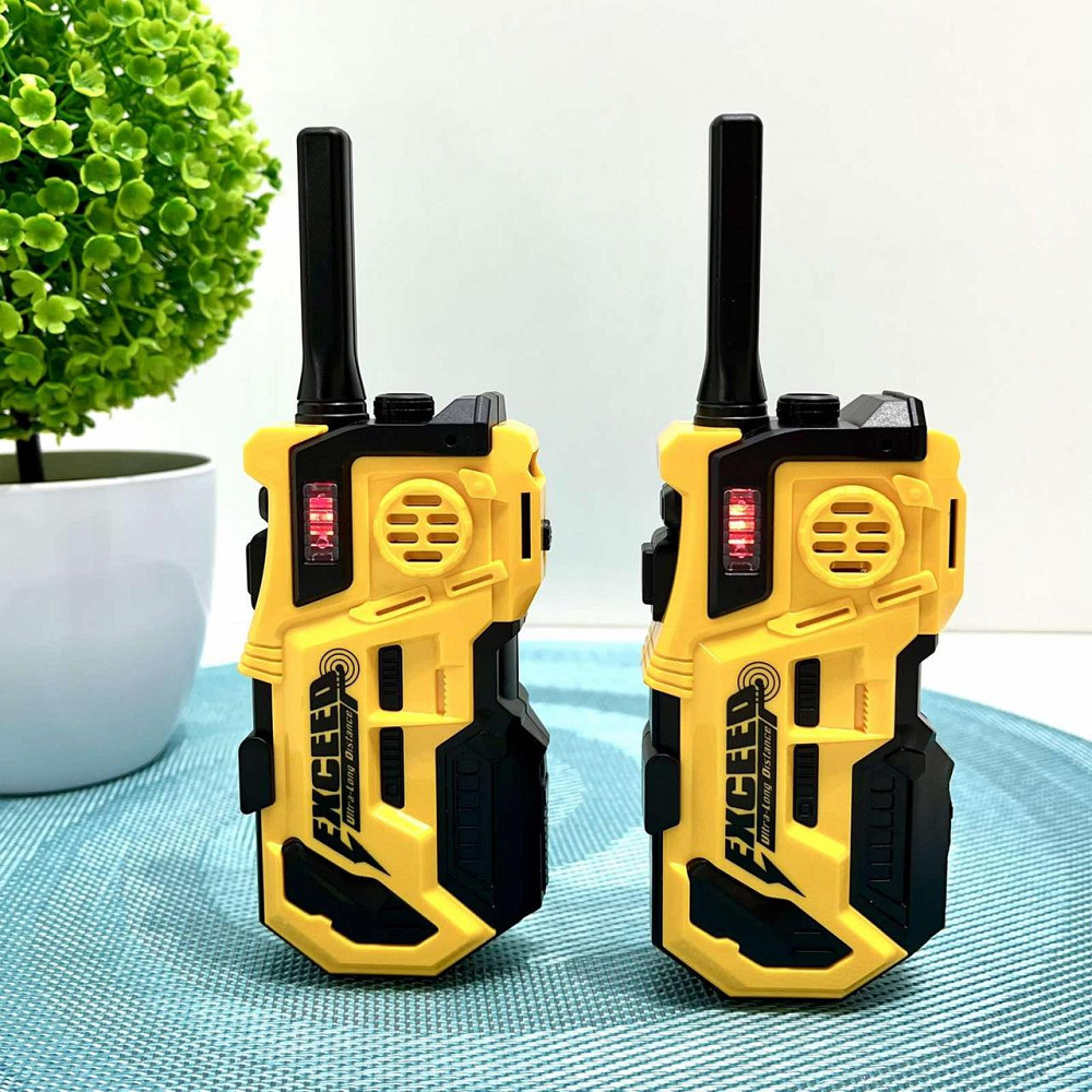 Ігровий набір рація LING YUN ZHI 2шт звук світло на батарейках 16см Чорно-жовтий (LZ079) Чернігів - фото 10