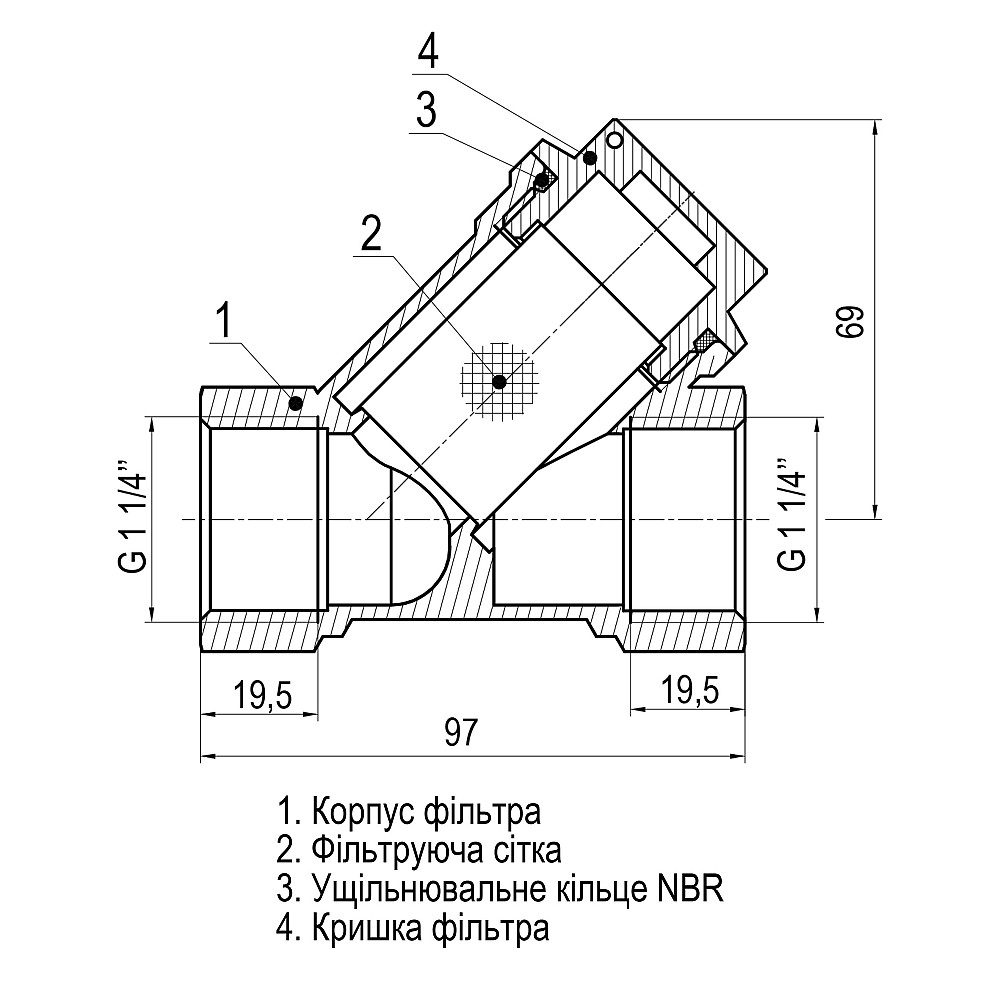Фільтр грубого очищення SELBA 1 1/4″ SL1512 Тернопіль - фото 5