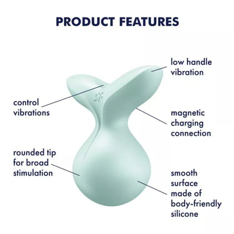 Мінівібромасажер Satisfyer Viva la Vulva 3 Mint Sex Aura Київ - фото 7