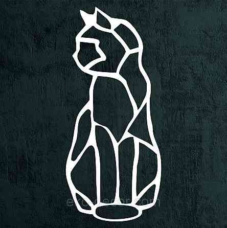 Декоративное настенное Панно «Кот» Декор на стену 90*40 см, Белый Киев