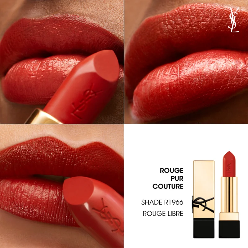 Помада для губ Yves Saint Laurent Rouge Pur Couture Caring Satin Lipstick R1966 Rouge Libre Славянск - изображение 4