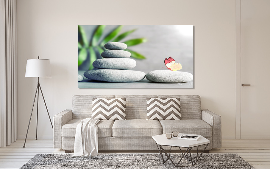 Картина полотно у вітальню / спальню  Спа камни    MLP_374 ( 60х30см ) 70x140 см Київ - фото 2