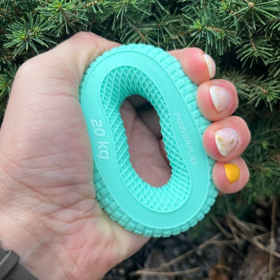 Еспандер кистьовий силіконовий PowerPlay PP-4333 Hand Grip Medium 20 кг. Зелений Каменское - изображение 3
