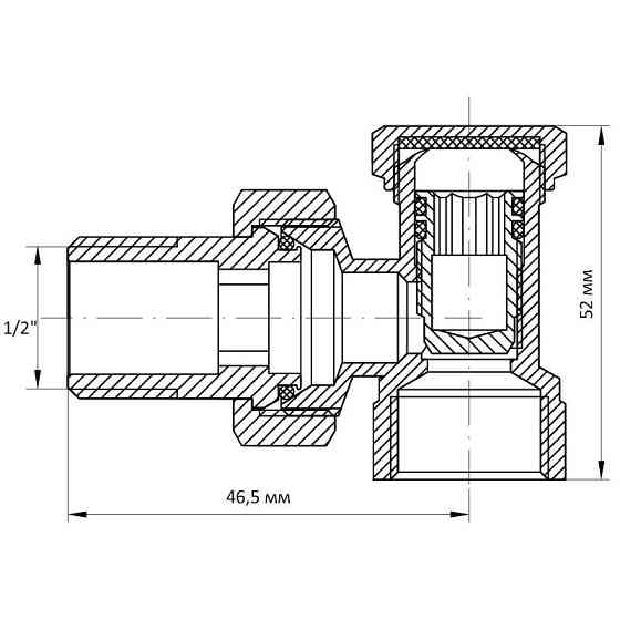 Вентиль кутовий 1/2x1/2 "антіпротічка" Koer KR.902-Gi (KR0174) Київ
