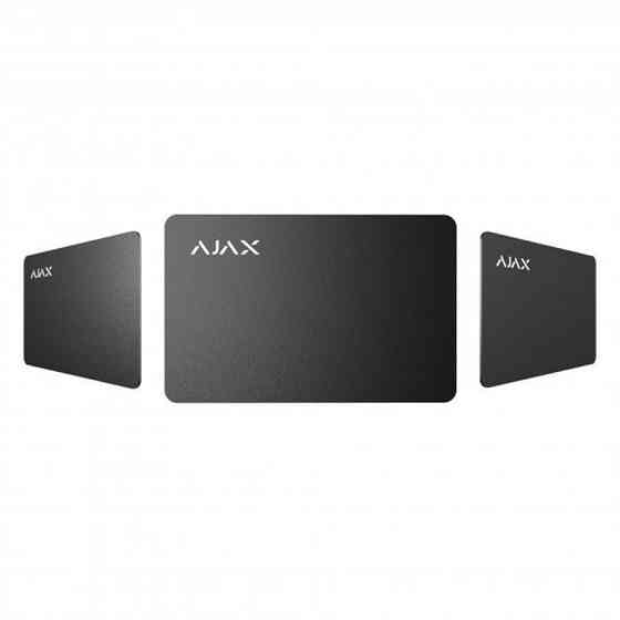 Безконтактна карта Ajax Pass Black (10 шт.) для клавіатури KeyPad Plus ( 16094 ) Харків