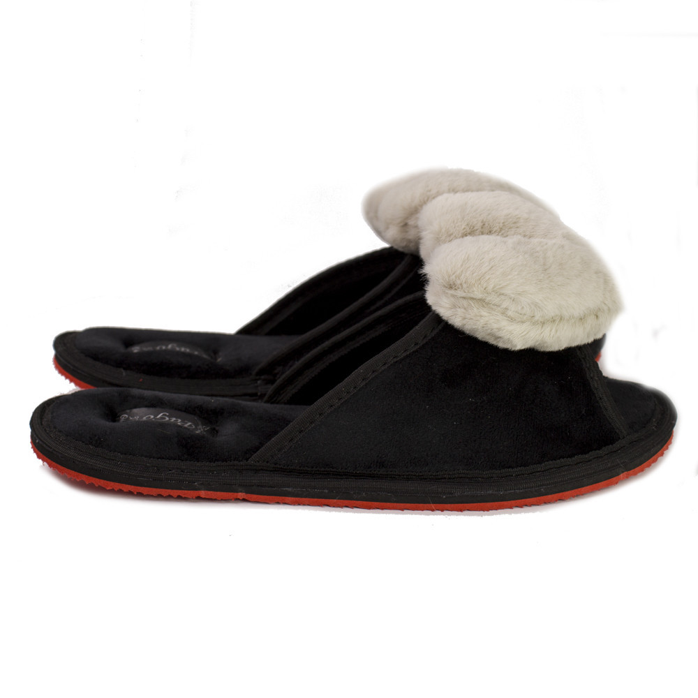 Тапочки домашние женские открытые с сердечком 