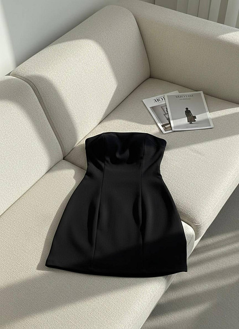 Жіноче стильне, романтичне мініплаття креп-костюмка Чорний, 44/46 Одеса - фото 1