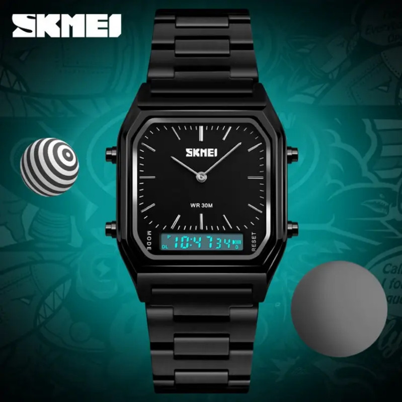 Наручные мужские часы Skmei 1220 Tango Черные Винница - изображение 6