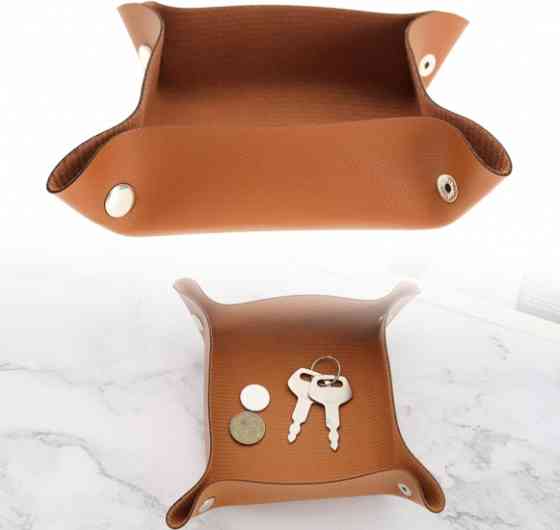 Кожаный лоток для хранения в скандинавском стиле на стол Винница