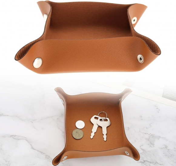 Кожаный лоток для хранения в скандинавском стиле на стол Винница - изображение 5