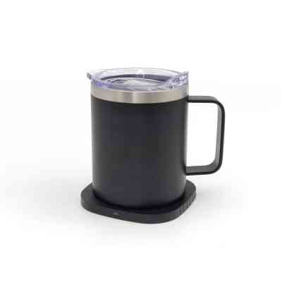 Термокружка TheGeneral з підігрівом та бездротовою зарядкою ThermoHub 15W з LED індикатором чорна (40021321-01) Вінниця