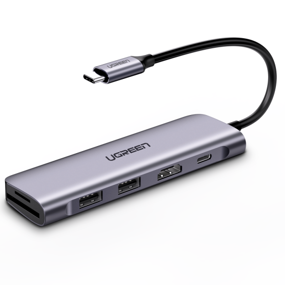 UGREEN USB-C Хаб з HDMI, 2 USB 3.0 та TF/SD слотом Київ