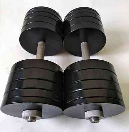 Гантелі набірні 2 по 40 кг Гантелі, гирі, штанги та диски металеві з порошковим фарбуванням Київ