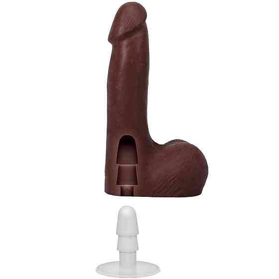 Фалоімітатор Doc Johnson The Realistic Cock ULTRASKYN - 7 Inch with Balls Chocolate Sex Aura Київ