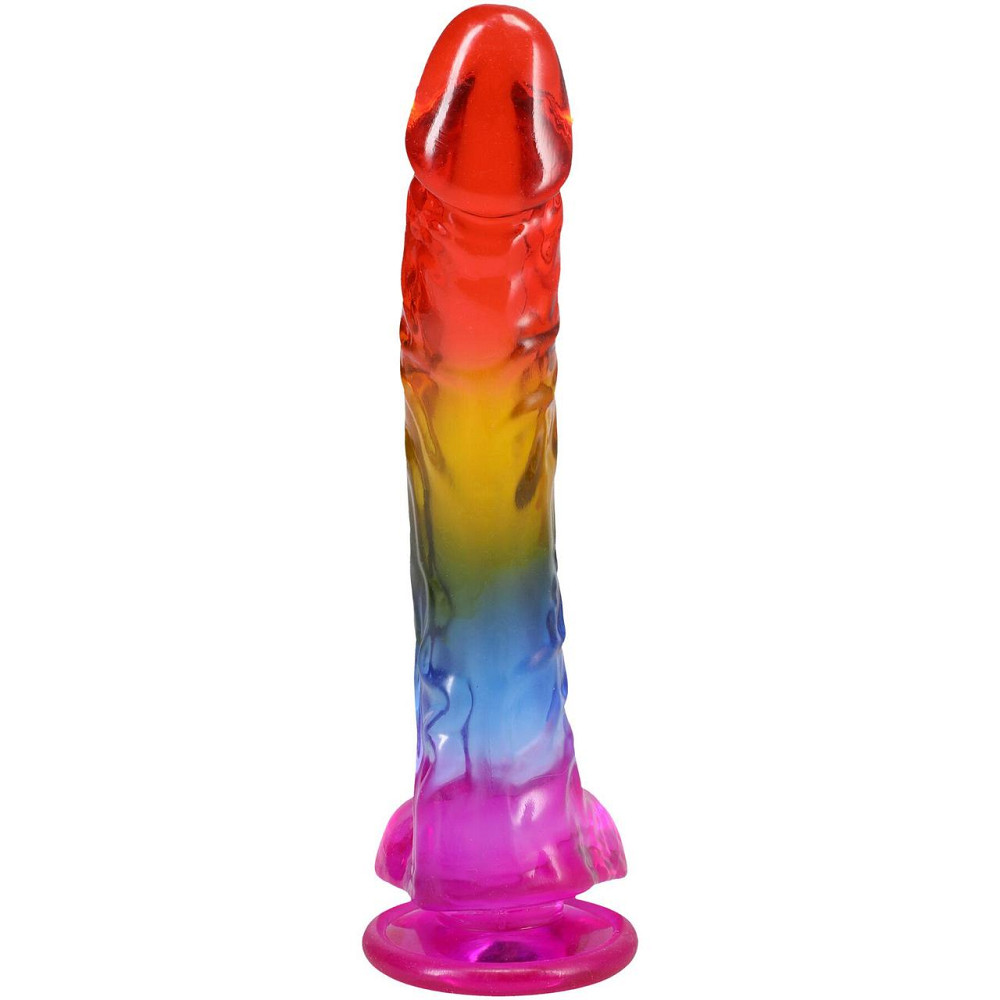 Фалоімітатор Doc Johnson Crystal Jellies - 9.5 Inch Dildo - Rainbow Sex Aura Київ - фото 4