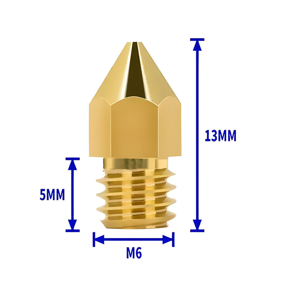 Латунные сопла Kingroon MK8, 0,2 мм, головки экструдера для 3d принтера , сопла для филамента 1,75 мм Киев - изображение 2