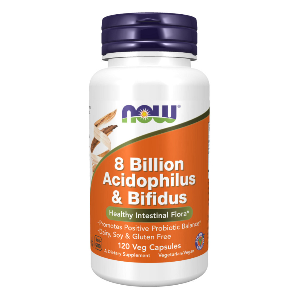 Пробиотики  для пищеварения Now Foods 8 Billion Acidophilus & Bifidus 120 vcaps Киев - изображение 1