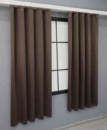 Комплект готових штор VR-Textil Bagema Rvs № 1243ш Коричневий 130х170 см 2 шт (35-0231) Київ