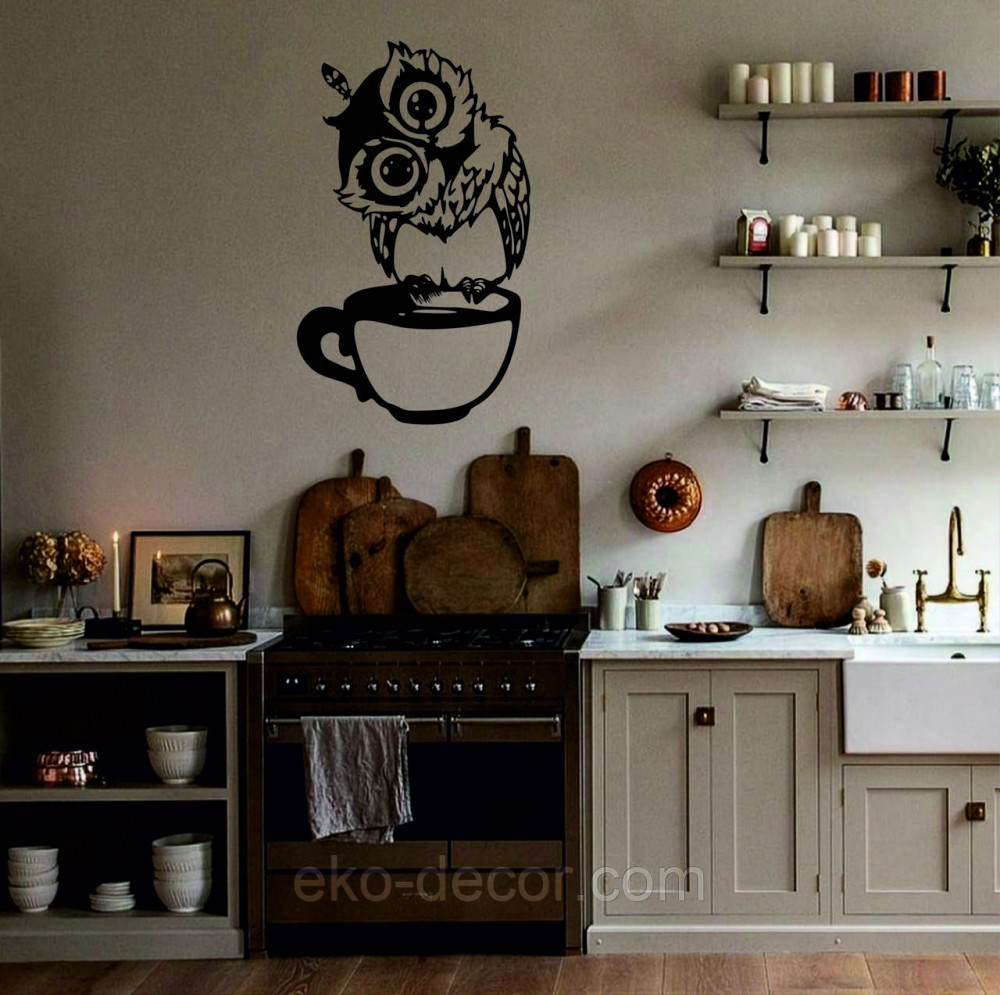 Настінний декор Панно «Сова кухня» Декор на стіну Київ - фото 2