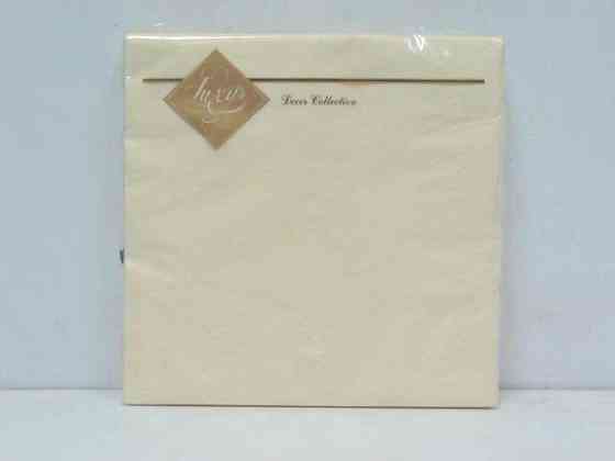 Салфетки бумажные однотонные (ЗЗхЗЗ, 20шт) Luxy Шампань(3-12) (1 пачка) Харьков