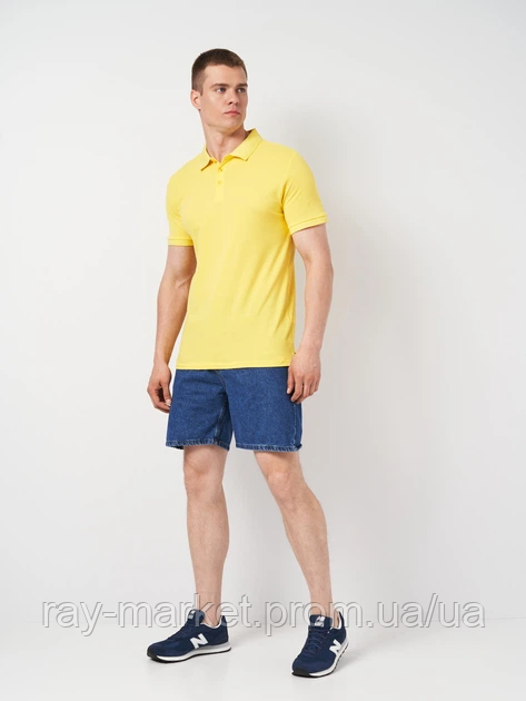 Футболка поло мужская желтая RAY BASIC M0201 XL Киев - изображение 2