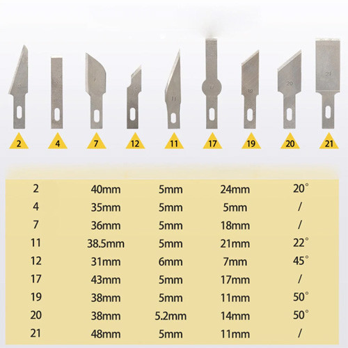 Нож прецизионный 3шт с 13 сменными лезвиями для резки дерева кожи, пластик, кейс Вінниця - фото 3