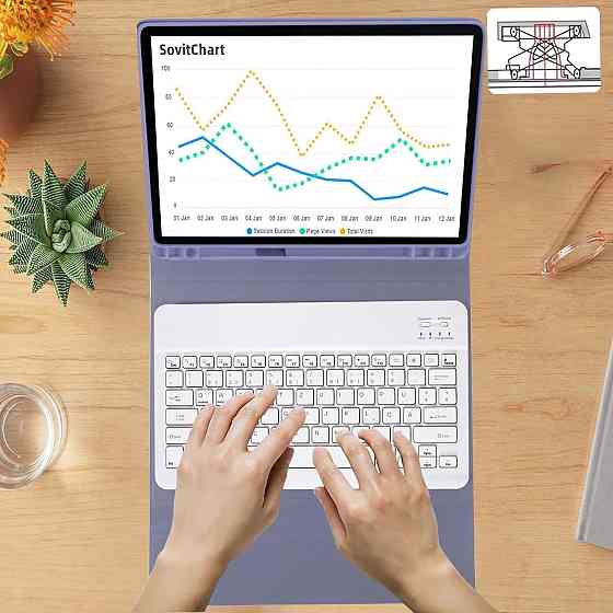 Защитный чехол с Bluetooth клавиатурой для iPad 10.2 (2019/20/21)/pro10.5(2017)/Air 3 10.5 Днепр
