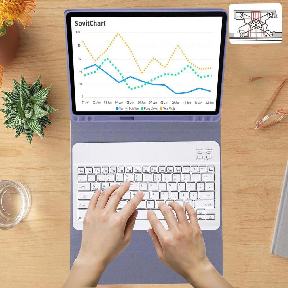 Захисний чохол з Bluetooth клавіатурою для iPad 10.2 (2019/20/21)/pro10.5(2017)/Air 3 10.5 Дніпро - фото 5