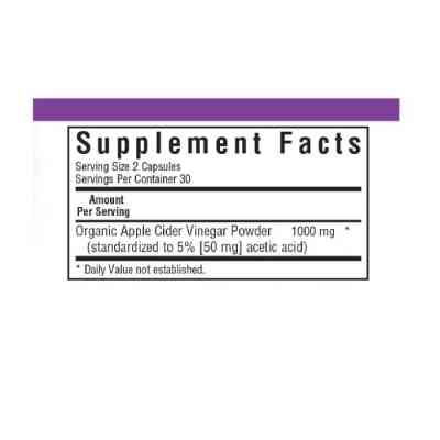 Травы Bluebonnet Nutrition Яблочный уксус, Apple cider vinegar, 60 вегетарианских капсул (BLB0982) Винница