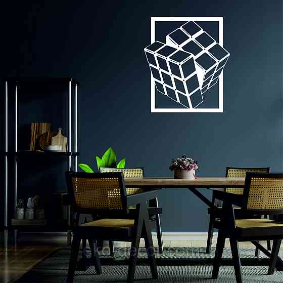 Декоративное настенное Панно «Куб» Декор на стену Білий, 90*81 см Киев