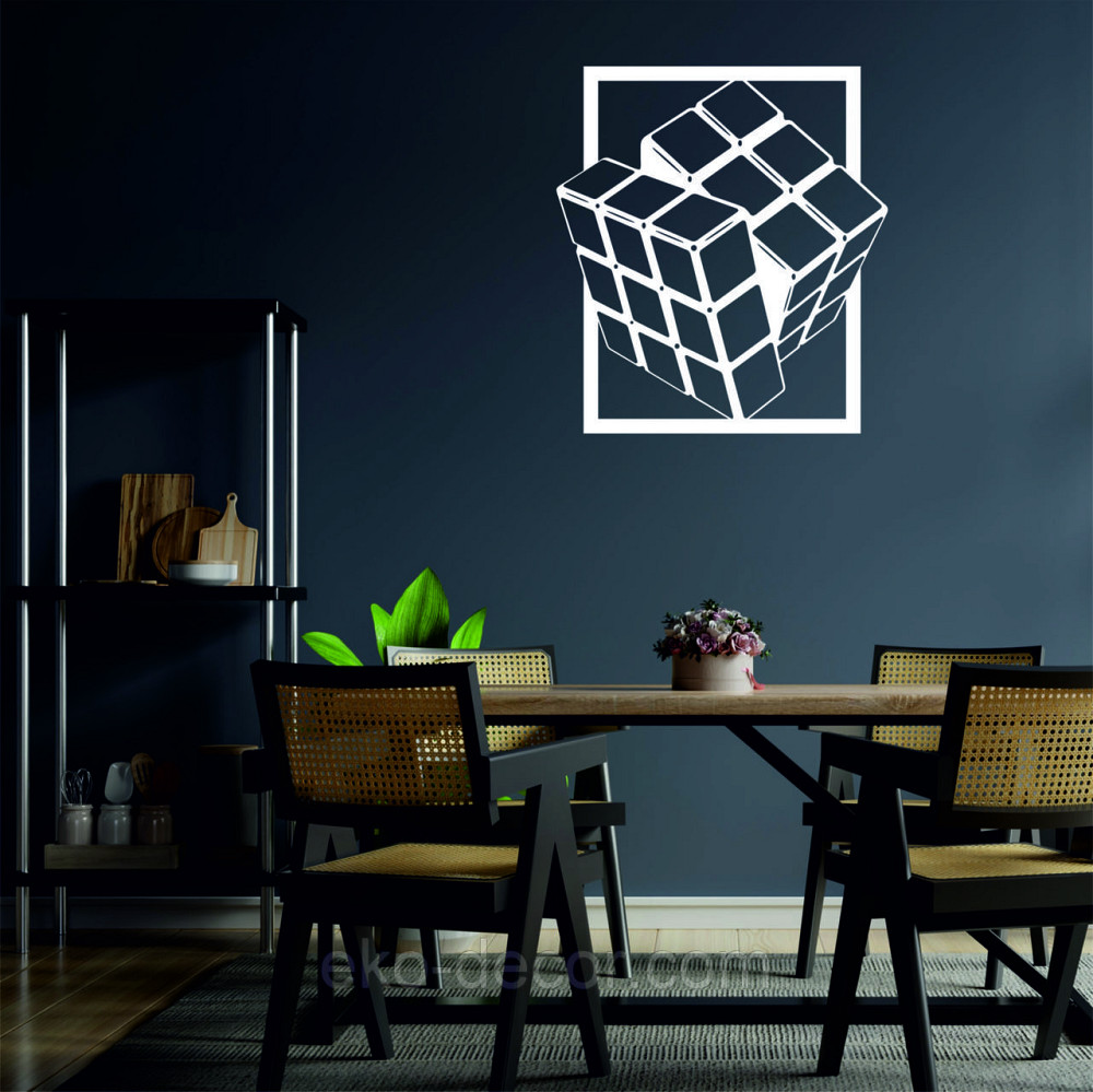 Декоративное настенное Панно «Куб» Декор на стену Білий, 90*81 см Киев - изображение 2