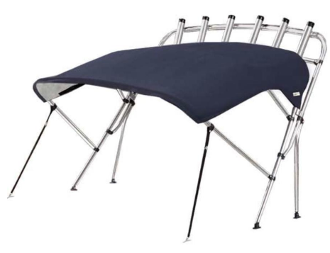 Складной Лодочный Тент На Катер С Аркой Под 6-Ть Удочек Синий Из Биминитопа Киев - изображение 1