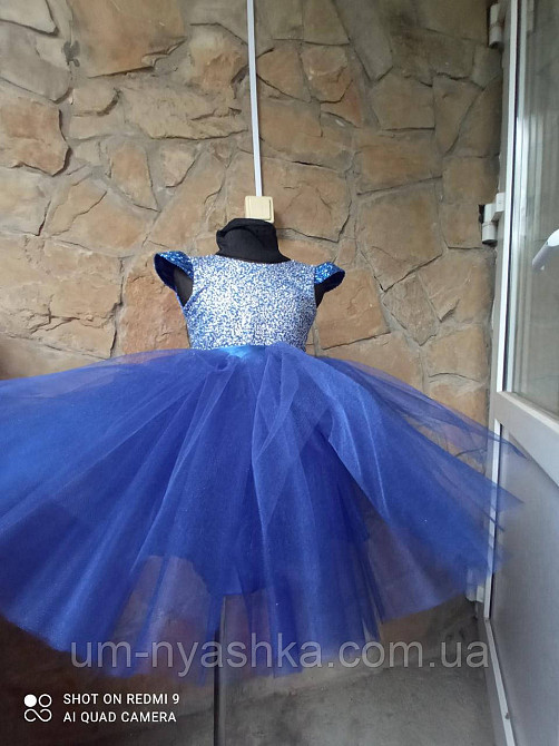 Пышное нарядное синее платье на девочку на 3-5 лет Кривой Рог - изображение 4