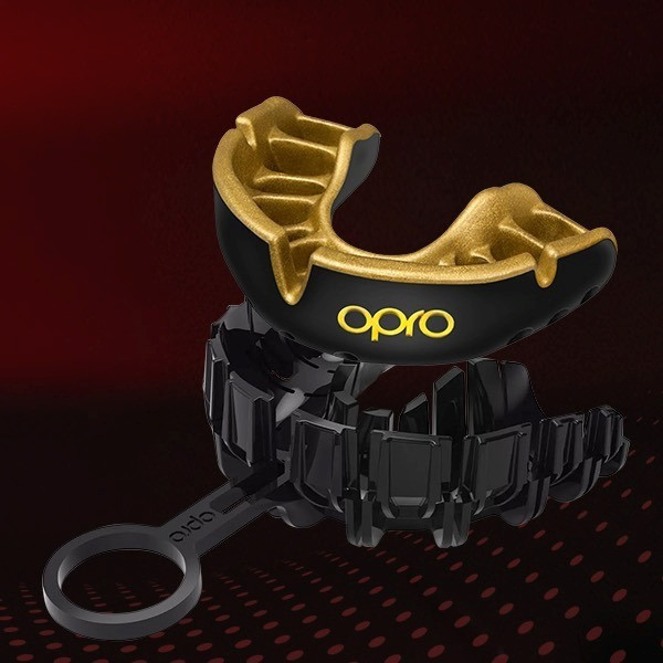 Капа OPRO Gold дитяча (вік до 10р.) Black/Gold (art.102505001) Каменское - изображение 6