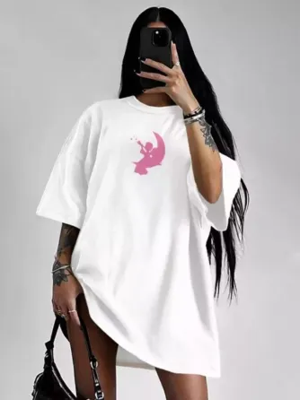 Футболка жіноча з принтом  46 Біла 2664084055 Дніпро