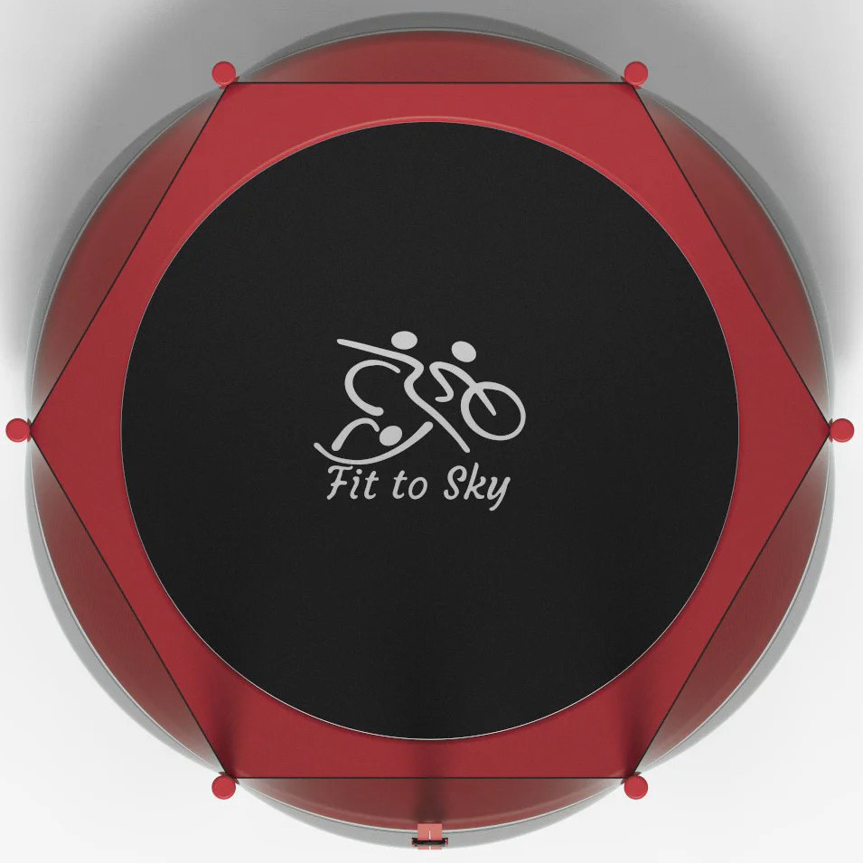 Батут FitToSky 140 см с защитной сеткой уличный домашний для детей Красный Киев - изображение 4