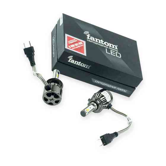 Автолампа LED H7 12V-24V FANTOM 5500K 4900L радиатор c вентилятором Мукачево