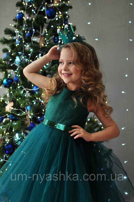Изумрудное нарядное платье на девочку Зеленое платье елочка Кривой Рог - изображение 9
