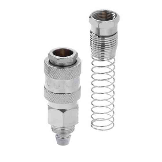 Быстроразъёмное соединение с пружиной для спиральных и прямых шлангов 8×12 мм INTERTOOL PT-1832 Киев