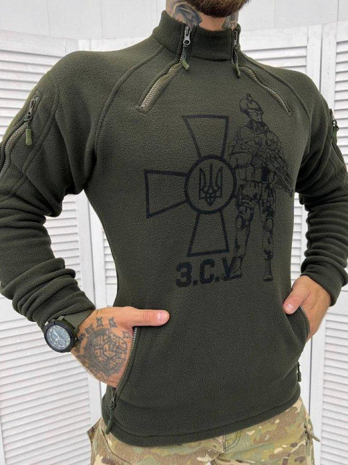 Тактическая флиска солдат крест олива Одесса - изображение 4