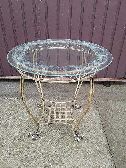 Столик журнальний кований круглий М-095 Київ - фото 4