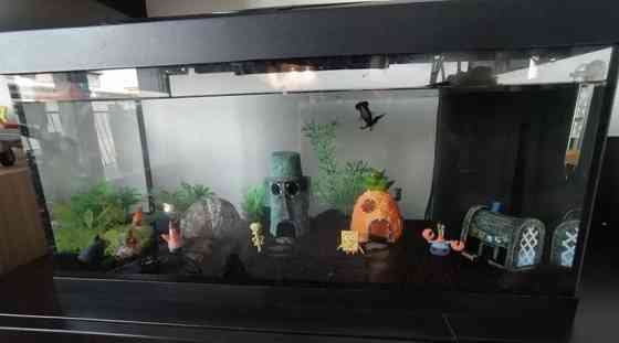 Декор для аквариума Дом Сквидварда с мультфильма Губка Боб размер 15 на 8 на 7 см смола зеленый Киев