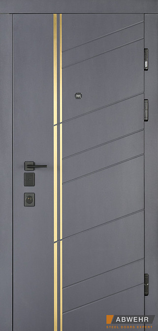 Вхідні двері Abwehr City Lorena 550 Антрацит сірий + Білий супермат 860*2050 мм Якісні вхідні двері Київ - фото 1